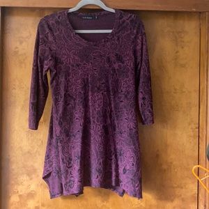 FLORAL BABY DOLL STYLE DROP WAIST COTTON TUNIC